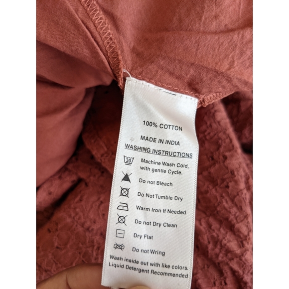 Rust Colored Eyelet Full Skirt - Picture 4 of 4